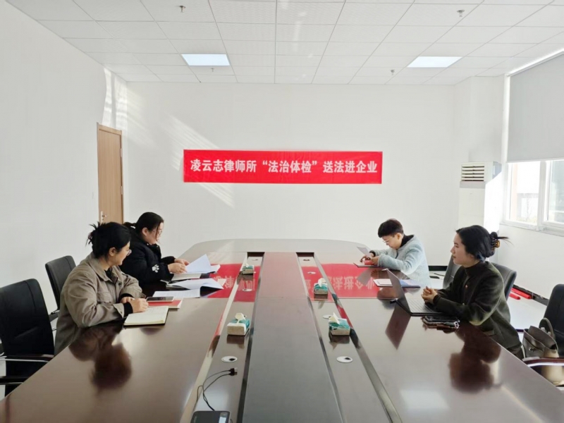 凌云志律所开展“法治体检”进企业活动